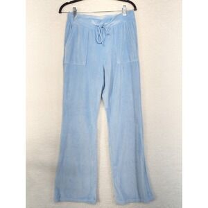 Refuge Athletics Velour Flare Leg Super Soft Stretch Waist Blue Pant‎ Women's M